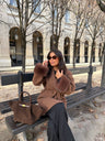 Chaqueta color caramelo con pelo