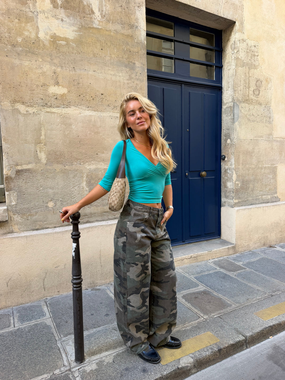 Calça Jeans Camuflada