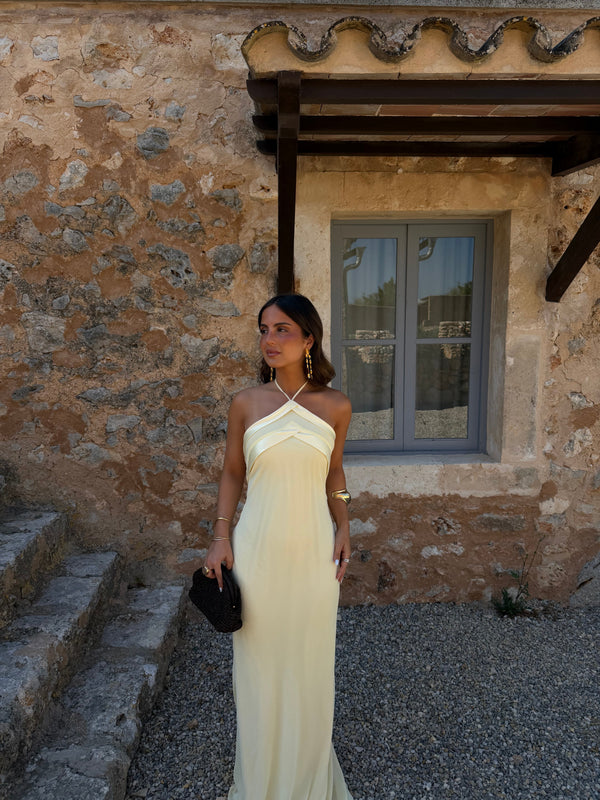 Vestido Riviera amarelo-claro