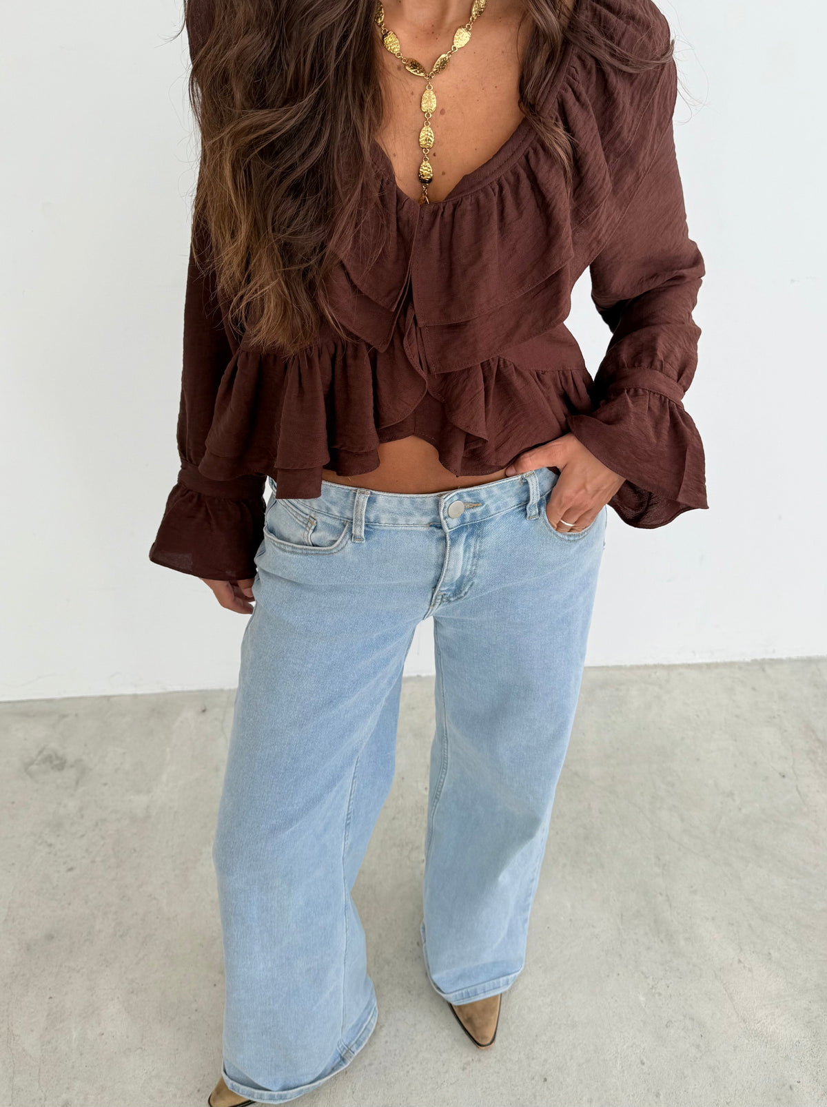Calça Jeans de Cintura Baixa