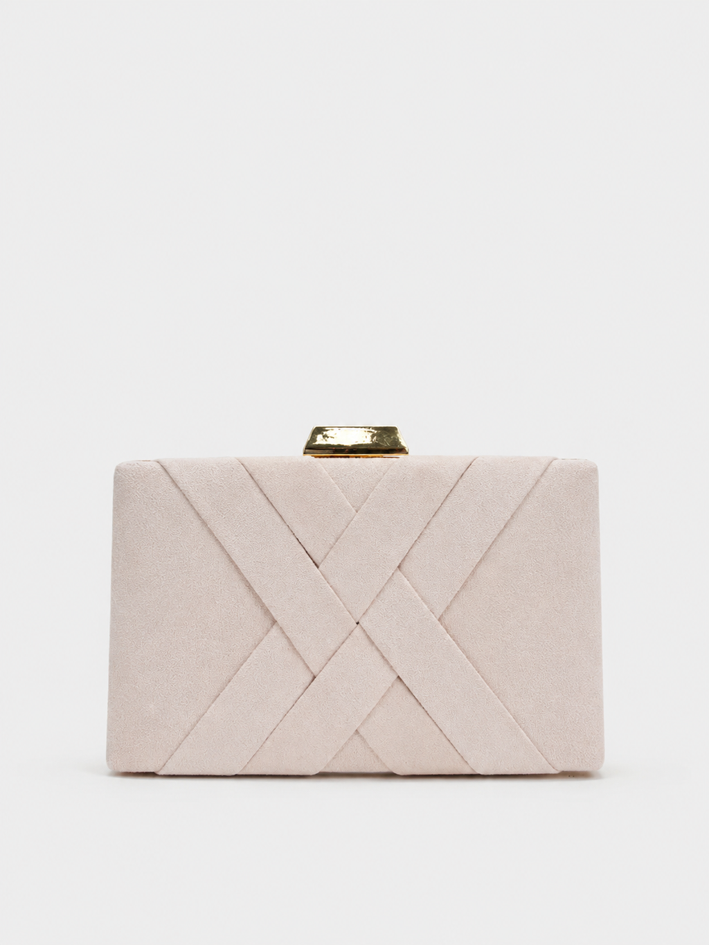Clutch trançada rosa