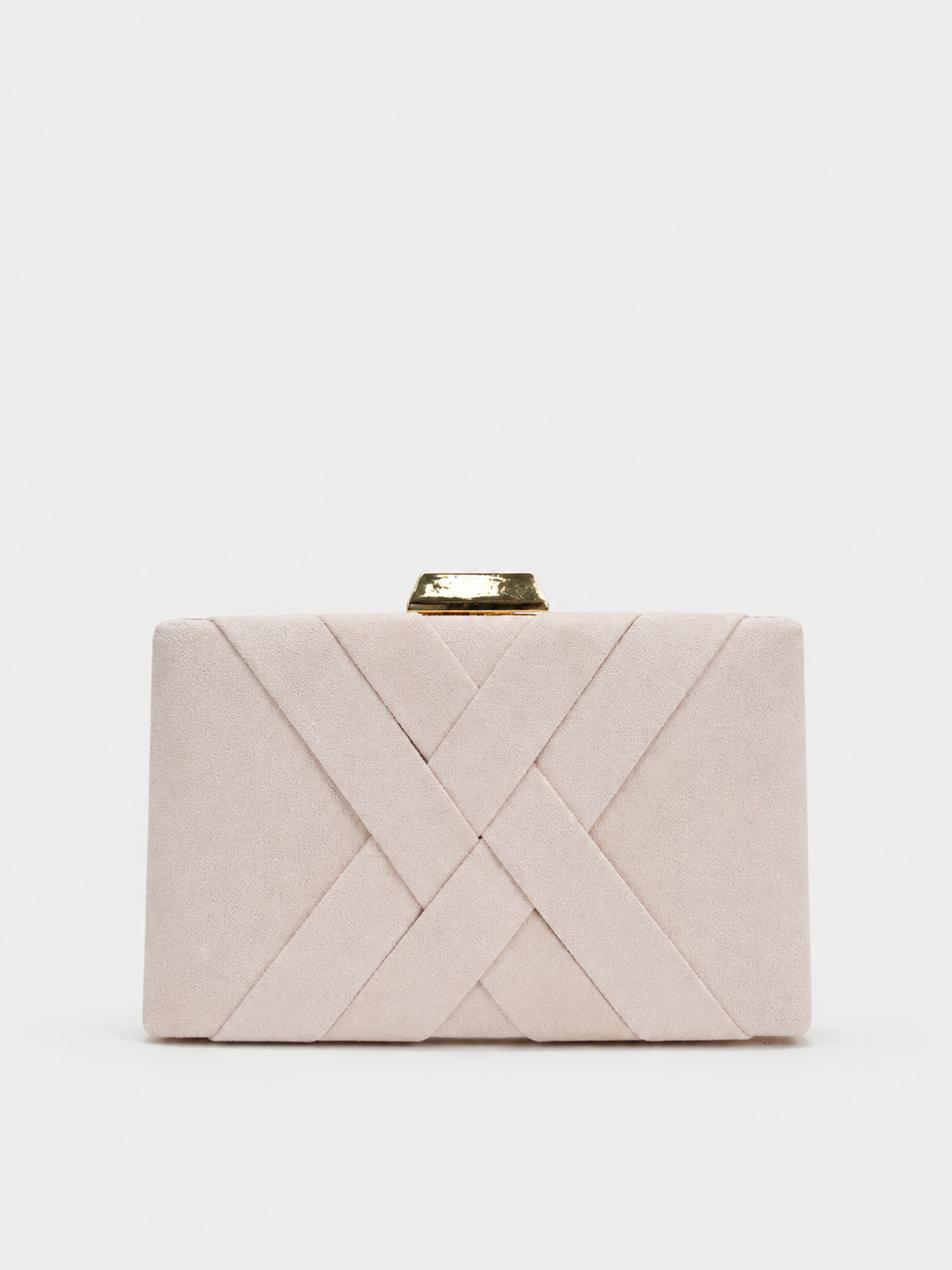 Clutch trançada rosa