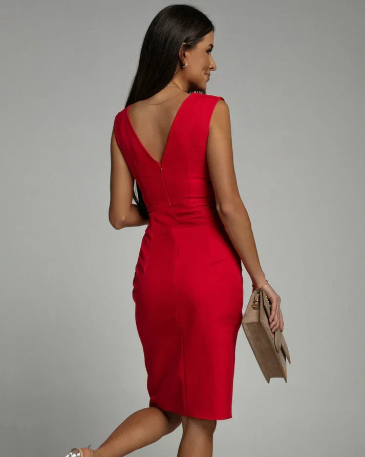 Vestido Sophie ajustado con escote en V