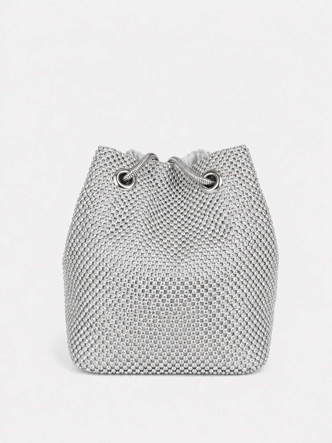Bolsa de mão prateada para festas
