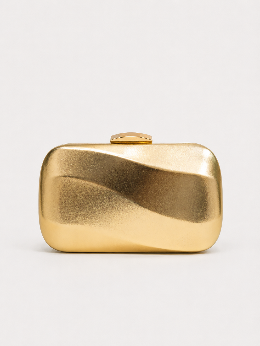 Clutch com efeito de onda dourado