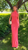 Vestido largo Elena coral