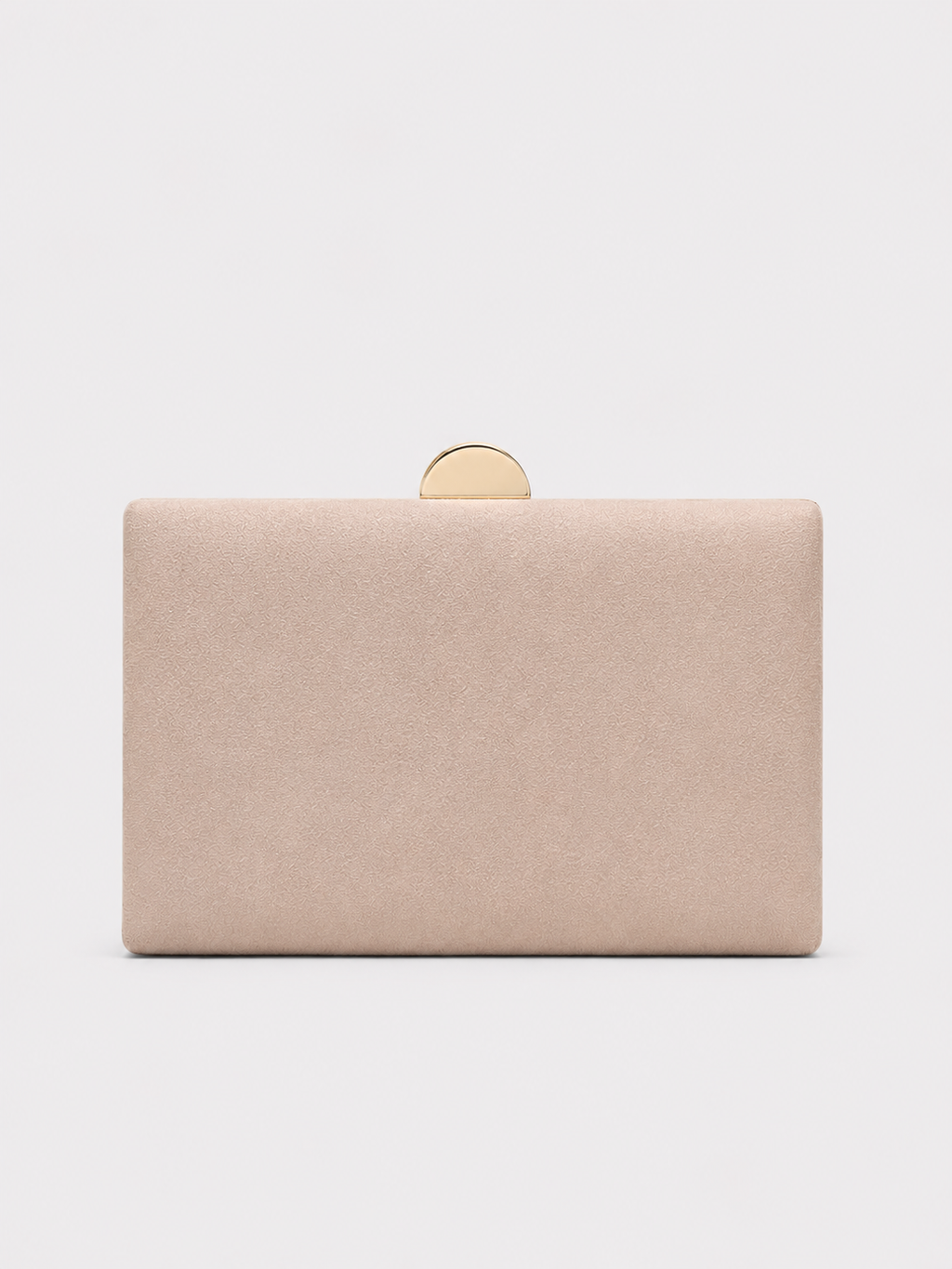 Clutch horizontal com fecho bege