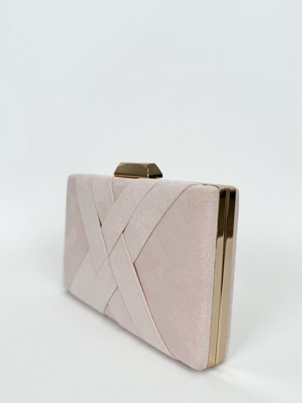 Clutch trançada rosa