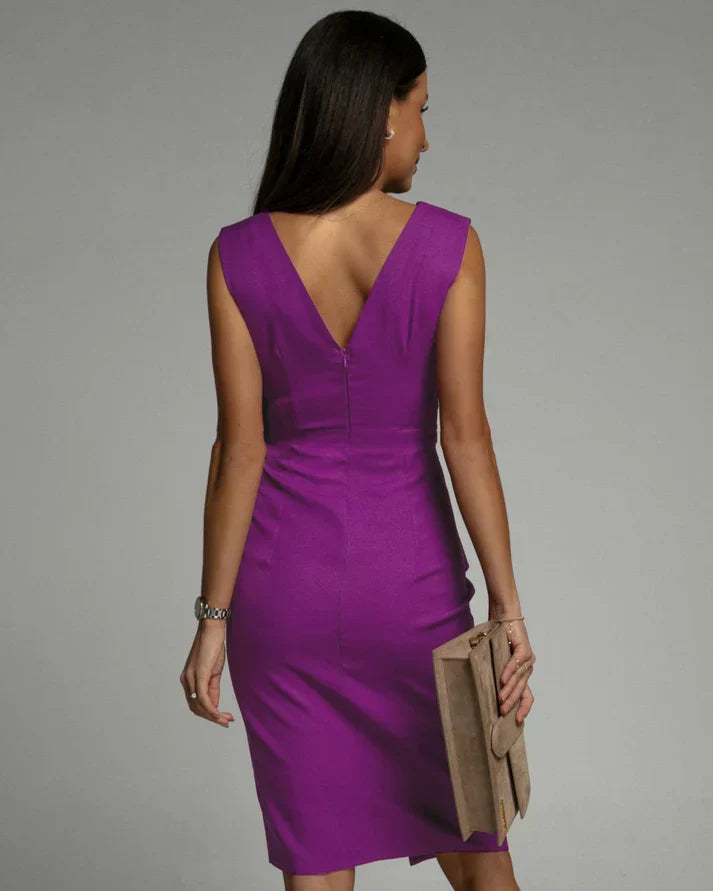 Vestido Sophie ajustado con escote en V
