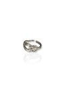 Anillo con lazo plateado