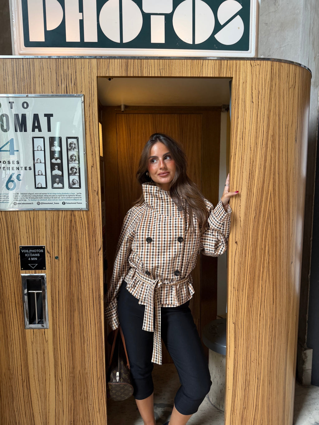 Gabardina de cuadros Estelle
