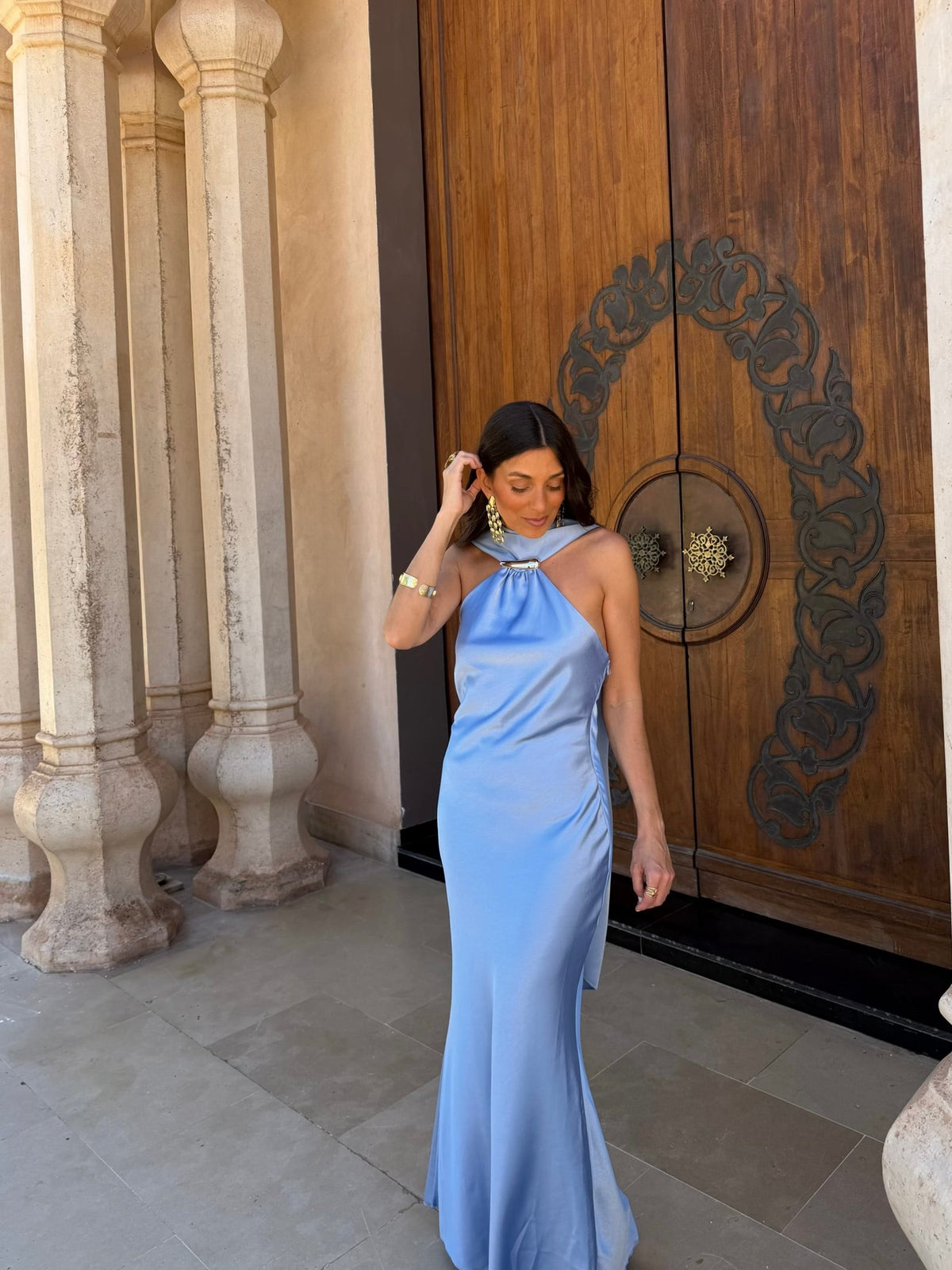 Vestido Safira azul-celeste