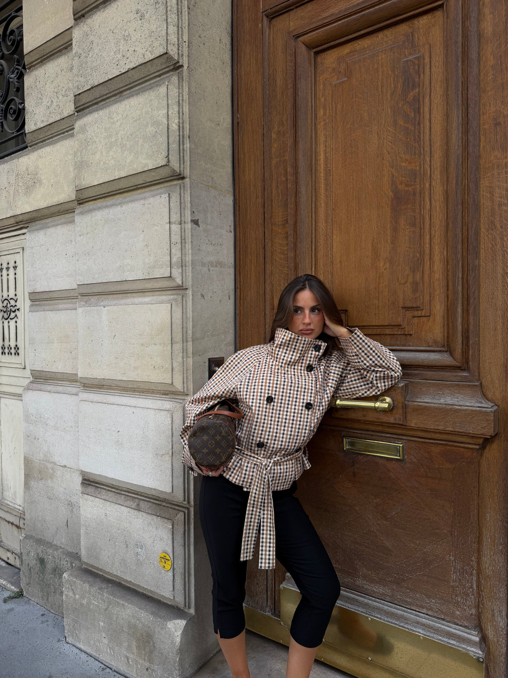 Gabardina de cuadros Estelle