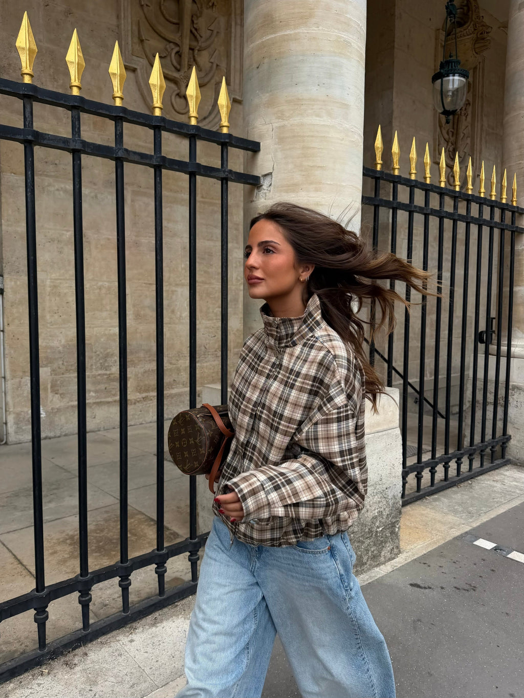 Chaqueta bomber Capucine de cuadros