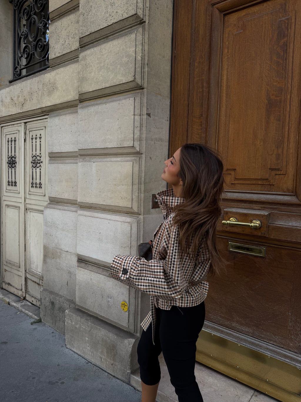 Gabardina de cuadros Estelle
