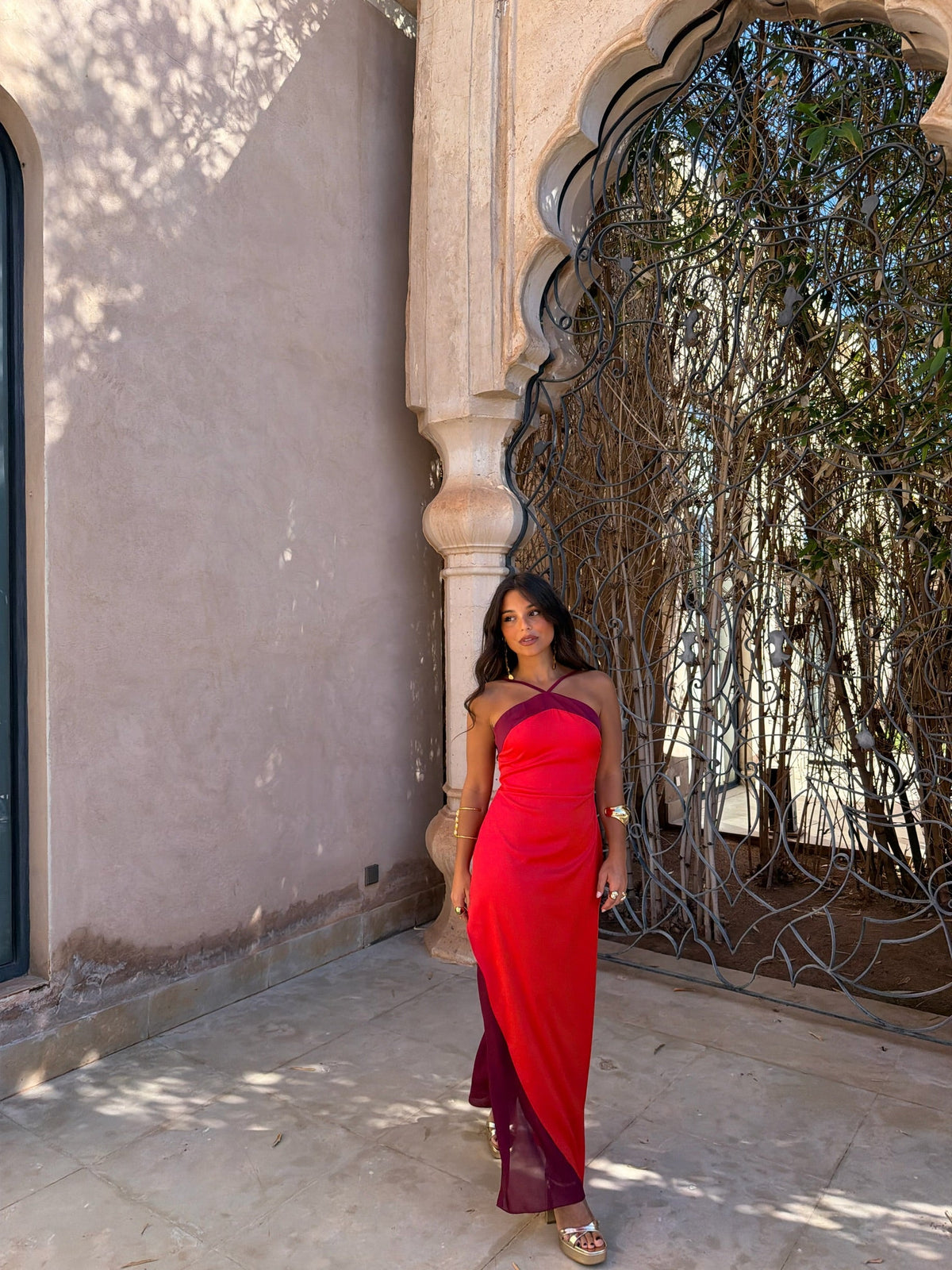 Vestido Oasis em vermelho