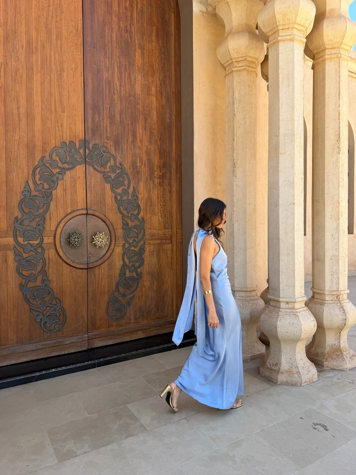 Vestido Safira azul-celeste