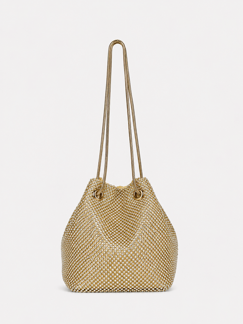 Bolsa de mão dourada para festas