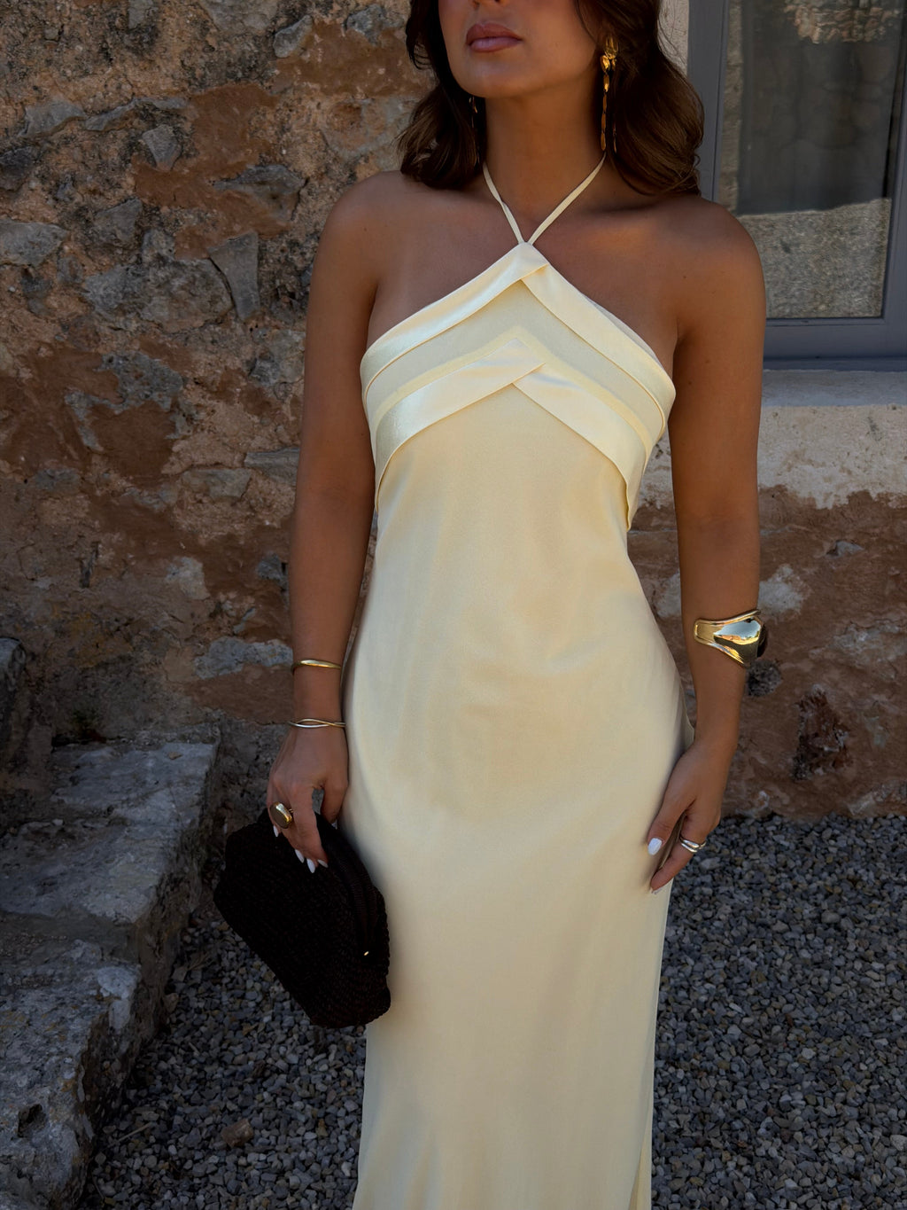 Vestido Riviera amarelo-claro