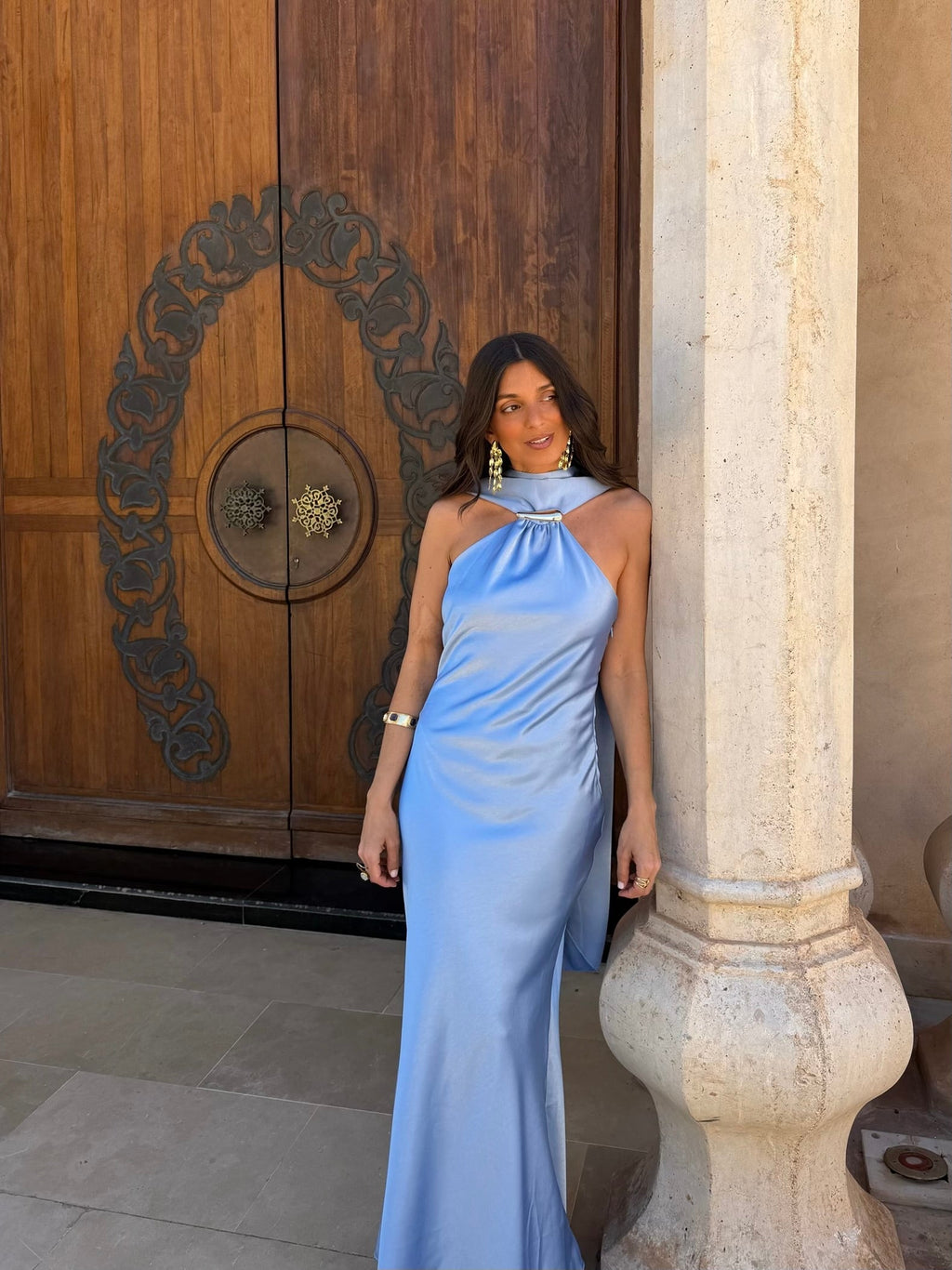 Vestido Safira azul-celeste