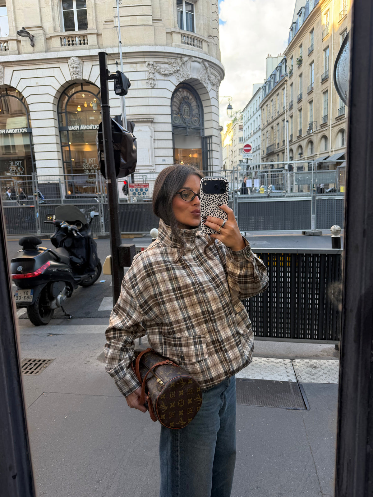 Chaqueta bomber Capucine de cuadros