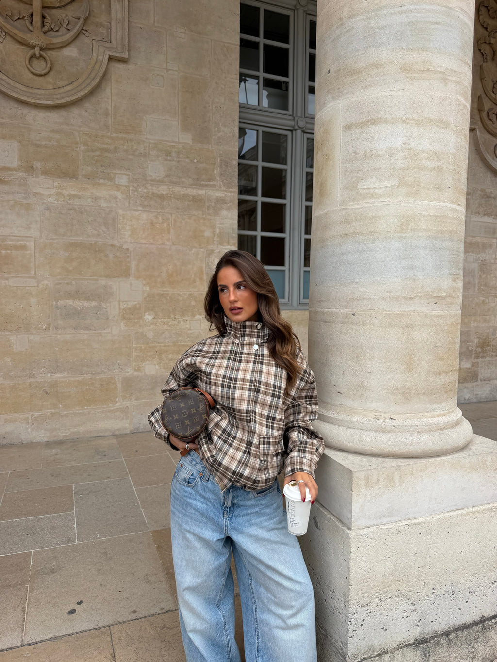 Chaqueta bomber Capucine de cuadros