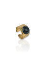 Anillo grande negro dorado