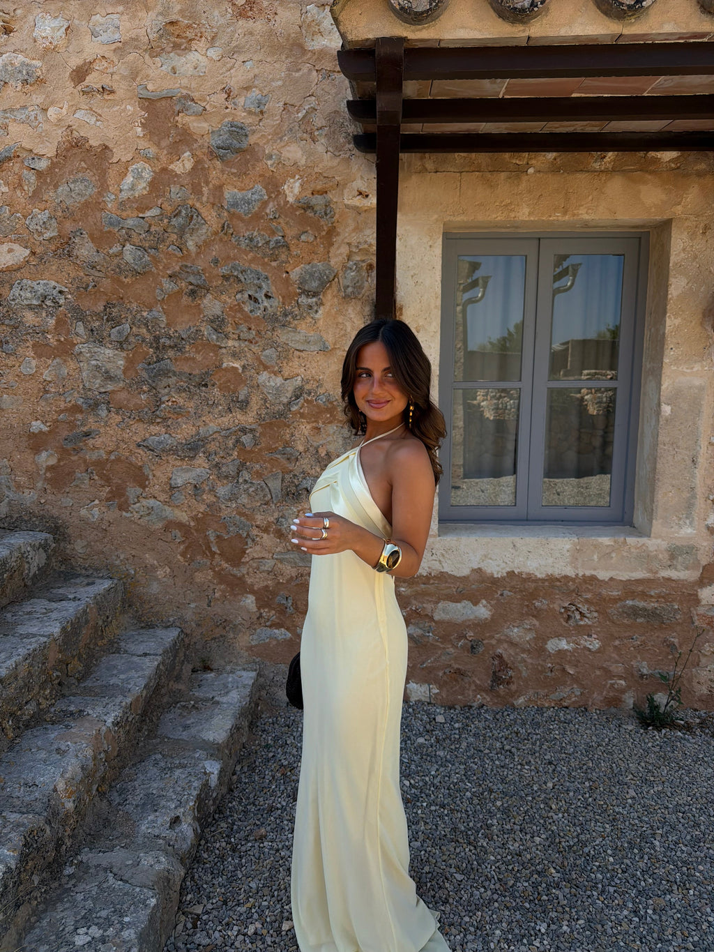 Vestido Riviera amarelo-claro