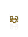 Anillo con cadena entrelazada dorado