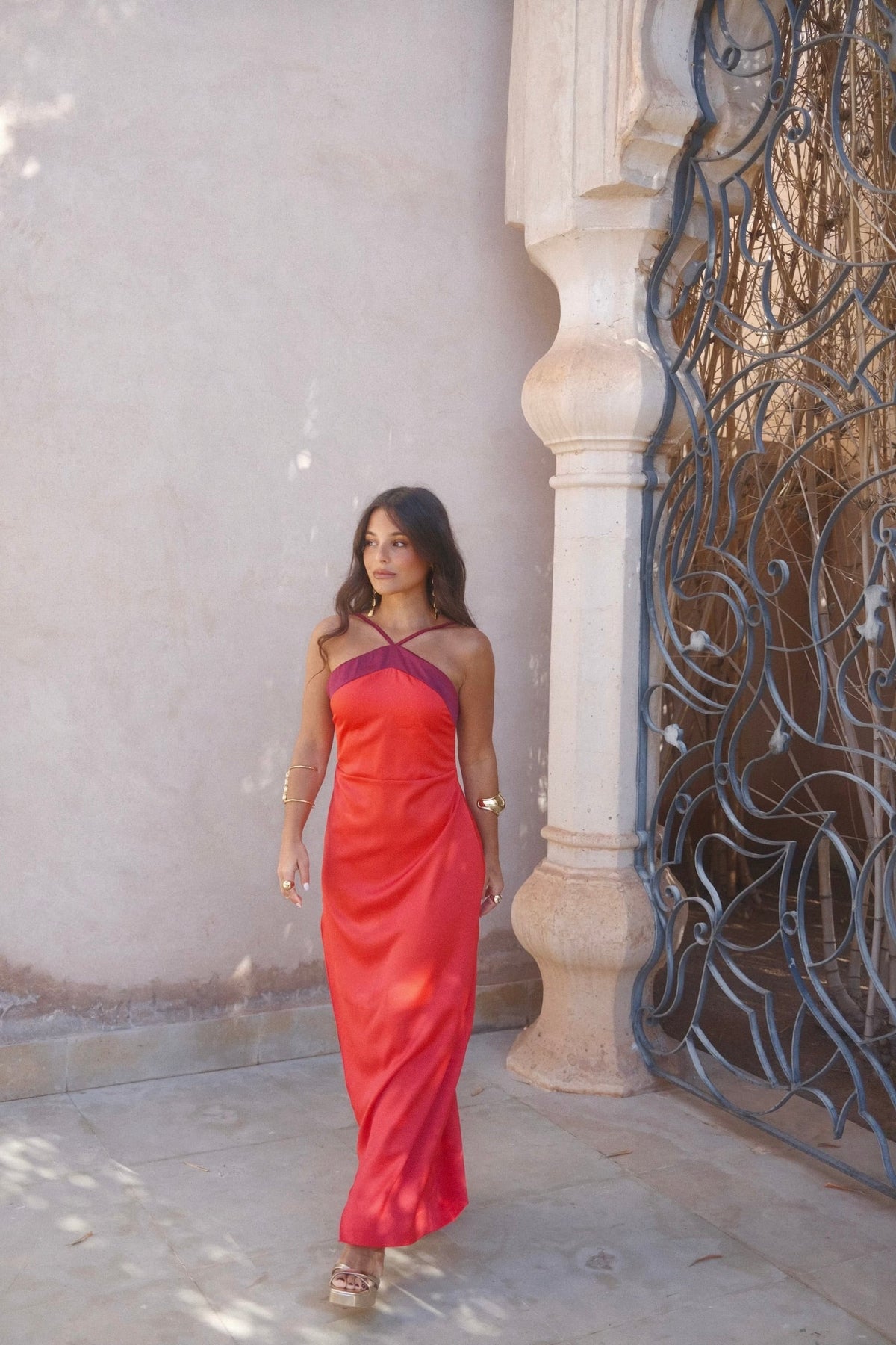 Vestido Oasis em vermelho