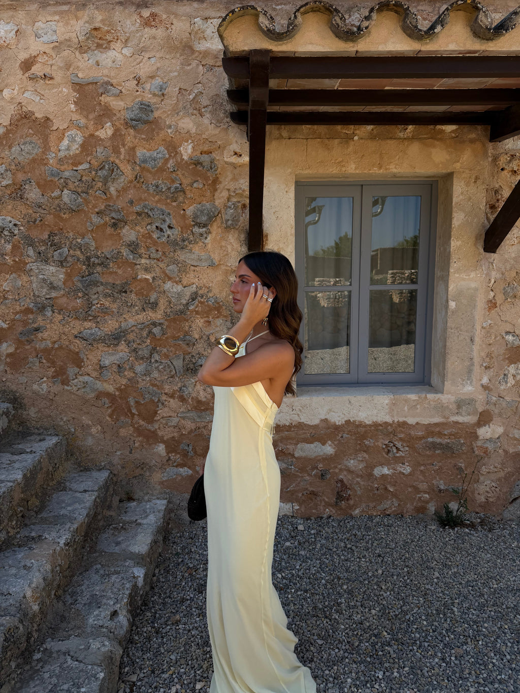 Vestido Riviera amarelo-claro