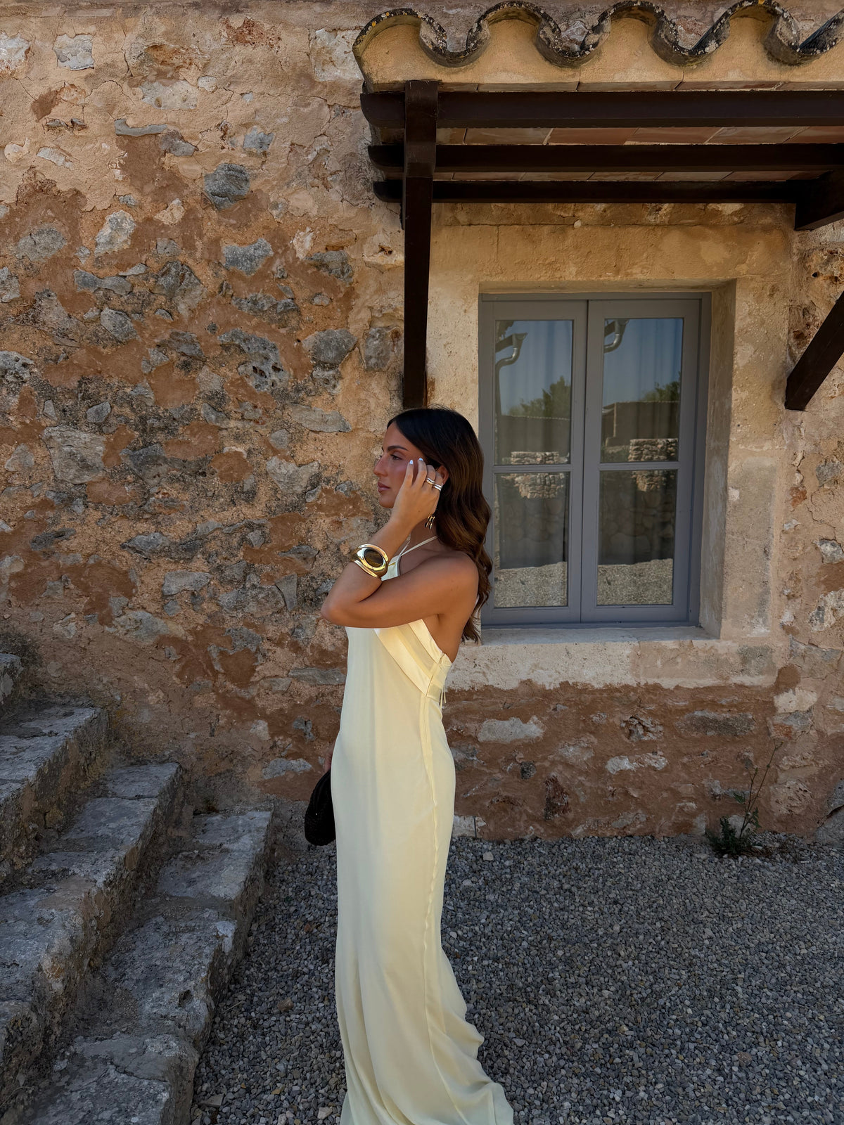 Vestido Riviera amarelo-claro