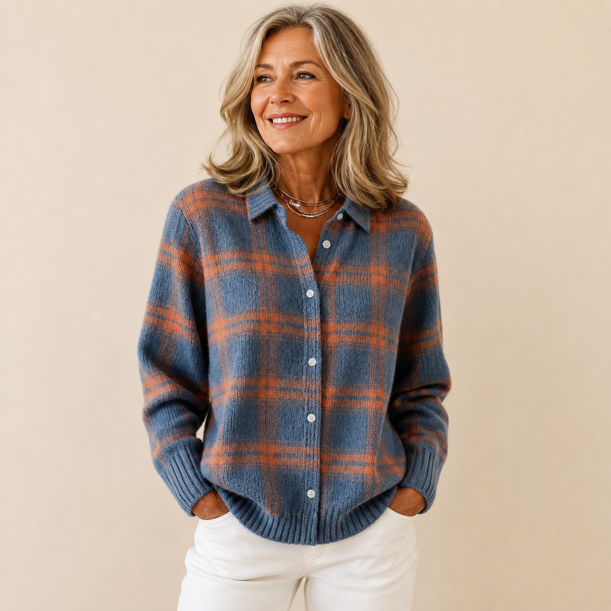 Camisola de malha macia