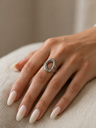 Anillo de aro plateado