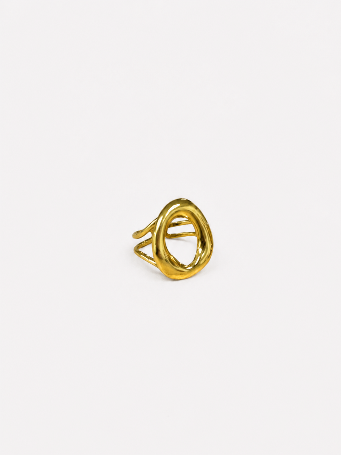 Anel de argola dourado