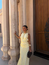 Vestido Medina amarillo claro