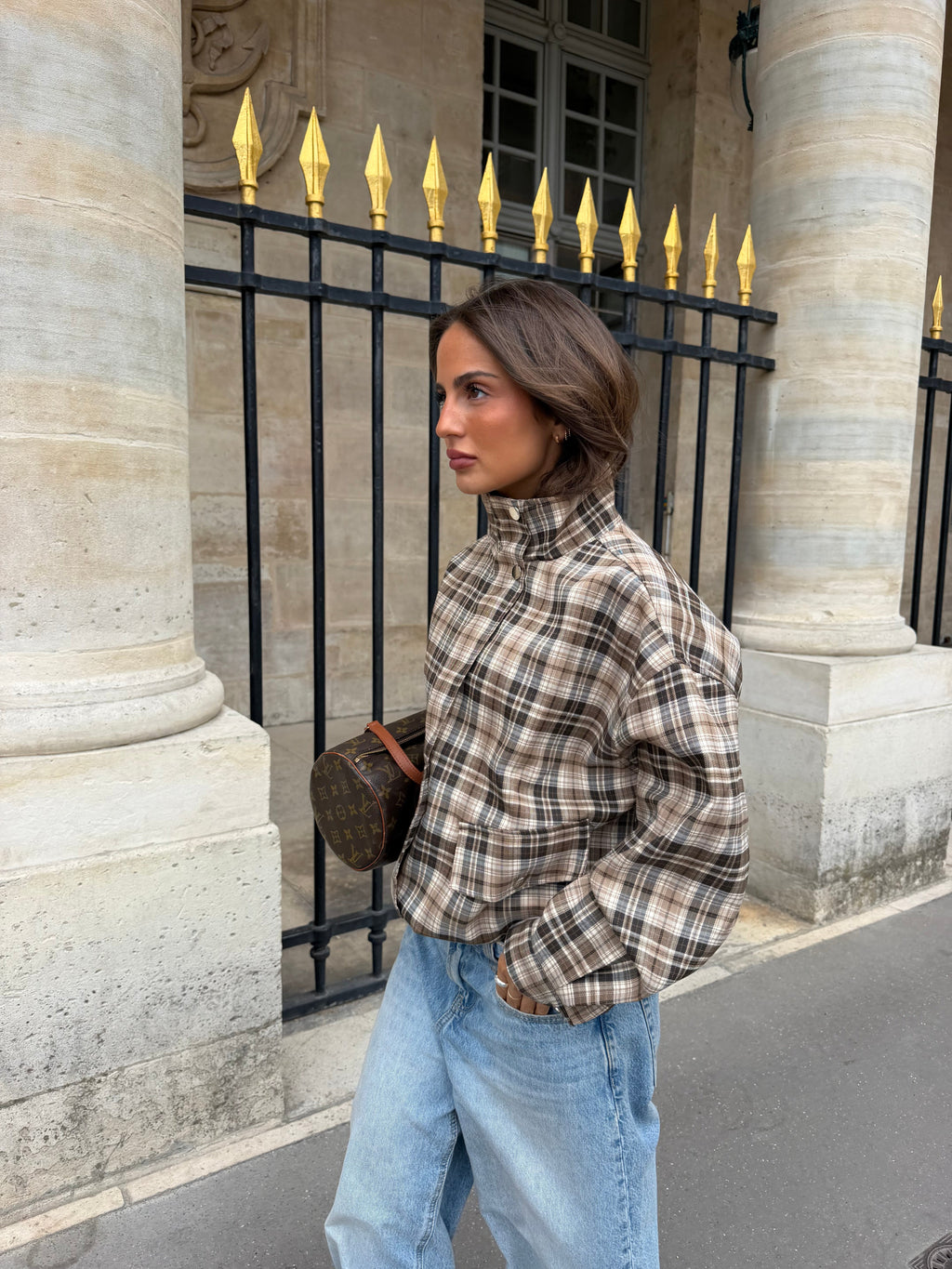 Chaqueta bomber Capucine de cuadros