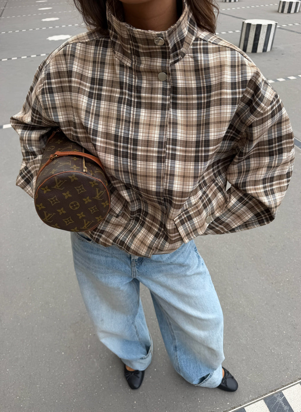 Chaqueta bomber Capucine de cuadros