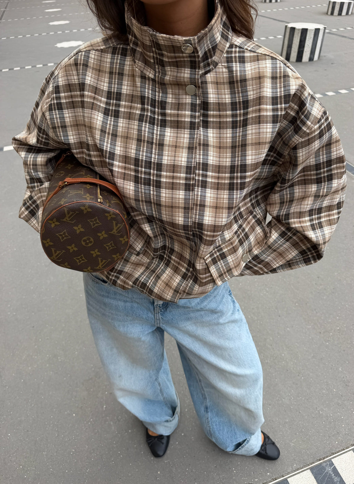 Chaqueta bomber Capucine de cuadros