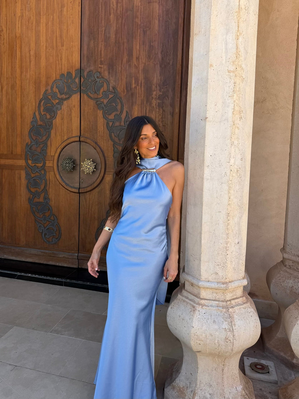 Vestido Safira azul-celeste