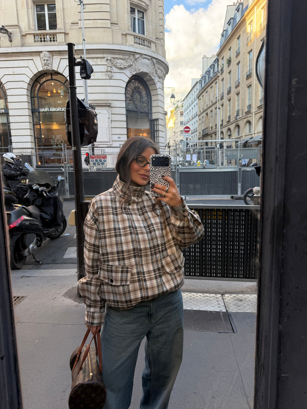 Chaqueta bomber Capucine de cuadros