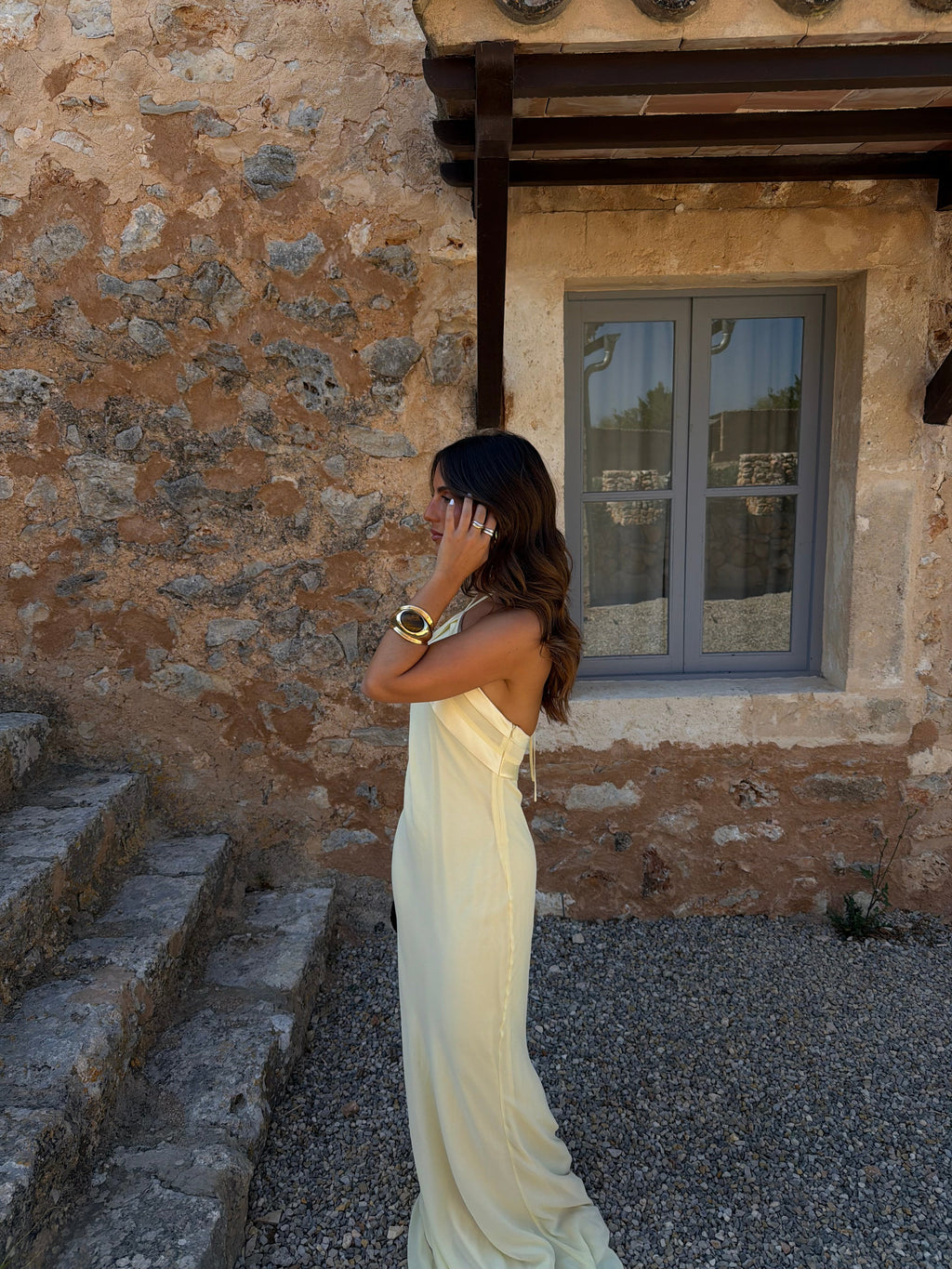 Vestido Riviera amarelo-claro