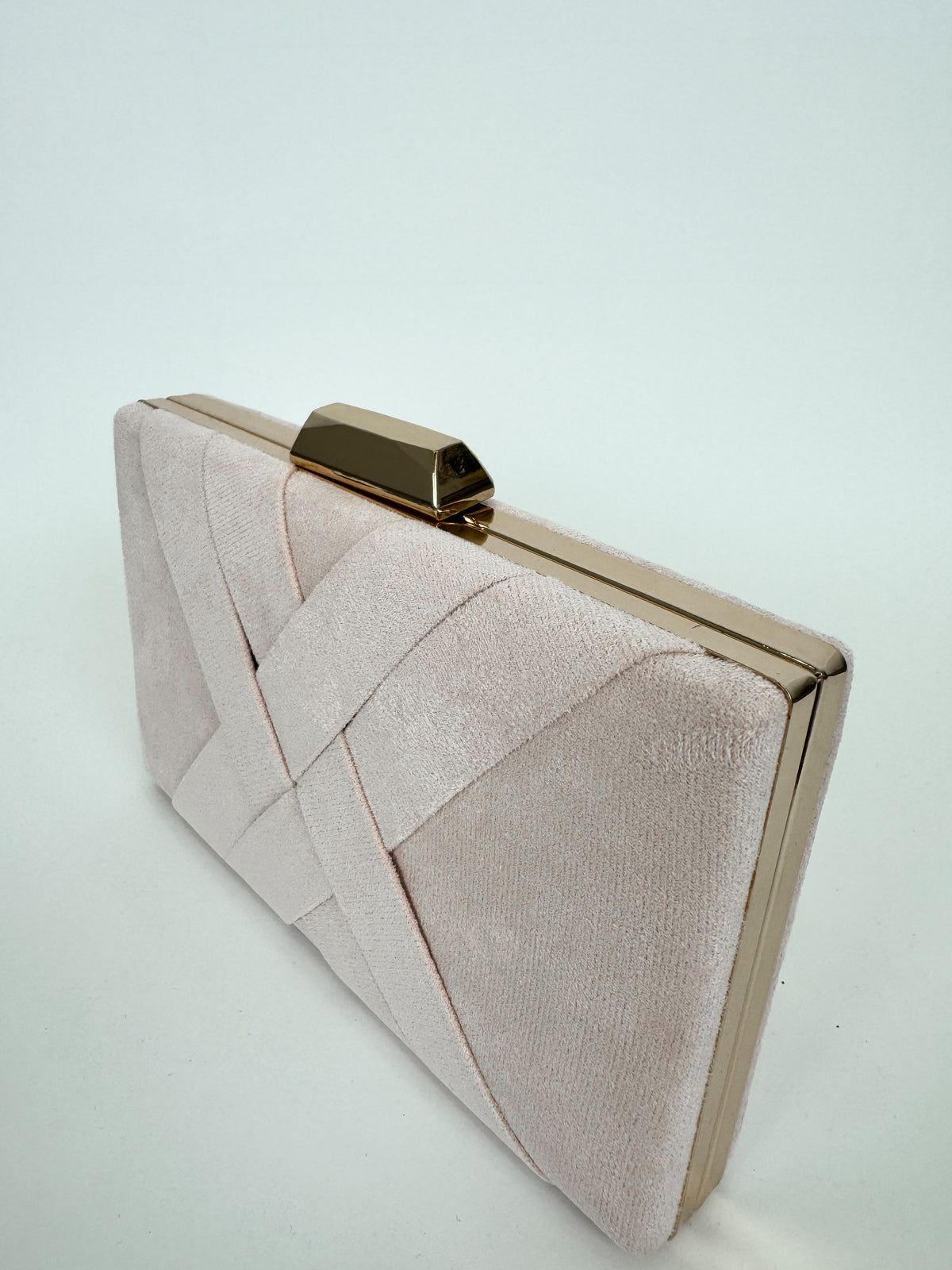 Clutch trançada rosa