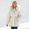 Parka com capuz de pelo sintético