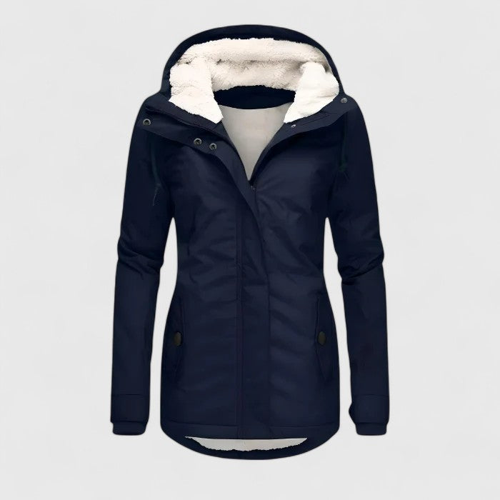 Chaqueta impermeable elegante con forro cálido