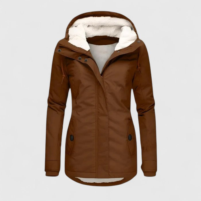 Chaqueta impermeable elegante con forro cálido