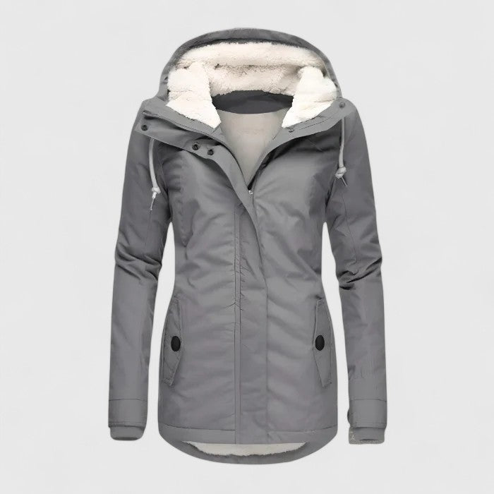 Chaqueta impermeable elegante con forro cálido