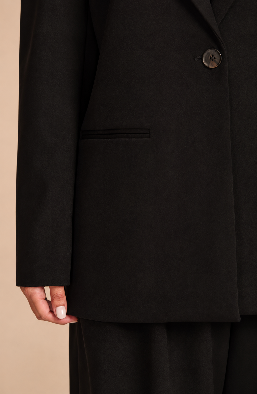 Blazer oversize de alfaiataria preto