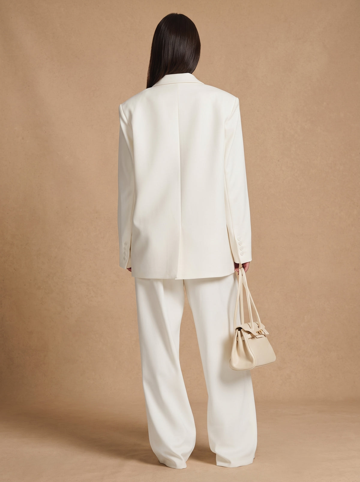 Blazer oversize de alfaiataria branco