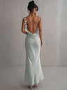 Vestido largo Maia floral con espalda descubierta